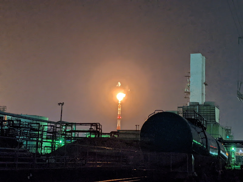 工場夜景の写真