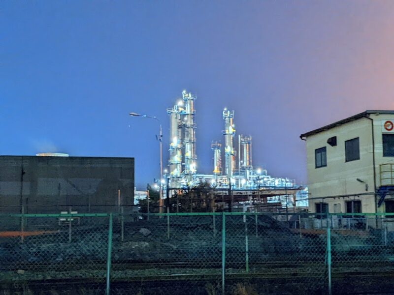 工場夜景の写真